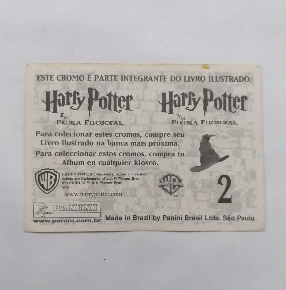 | Casa do Colecionador Figurinhas do Álbum Harry Potter e a Pedra Filosofal - 2002