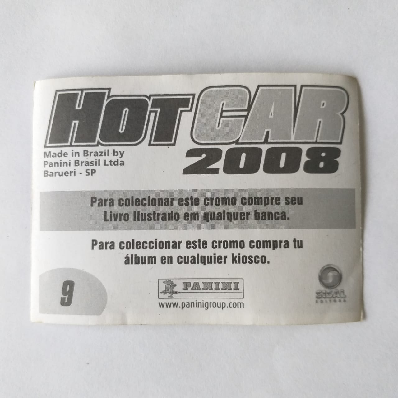 | Casa do Colecionador Figurinhas do Álbum Hot Car 2008