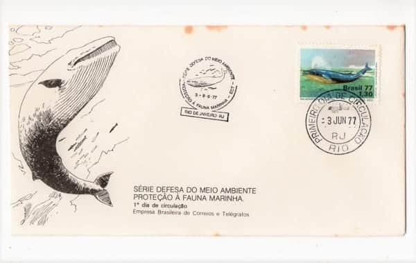 | Casa do Colecionador Filatelia - FDC - 1 Dia de Circulação - Serie Defesa do Meio Ambiente e Proteção a Fauna Marinha - 1977