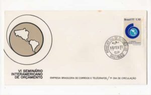 Filatelia - FDC - 1 Dia de Circulação - VI Seminário Interamericano de Orçamento - 1977