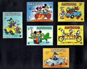 Filatelia - Série Walt Disney Completa - Antigua - 1979 - Selos