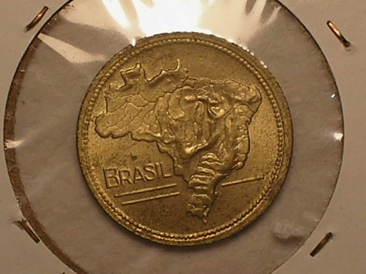 | Casa do Colecionador Flor de Cunho Total) Moeda de 2 Cruzeiros - 1949 - Mapa do Brasil / Cod. 780