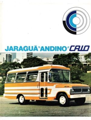 Folder Propaganda Micro Onibus Jaragua Andino sobre Chassis Ford - Caio - Anos 70 / 80