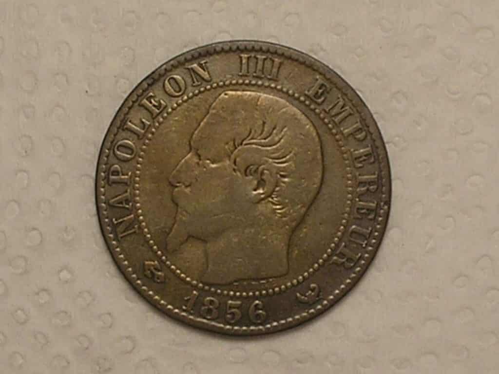 | Casa do Colecionador França) 5 Centimes - 1856-w / Napoleon III Imperador / Bronze / box2