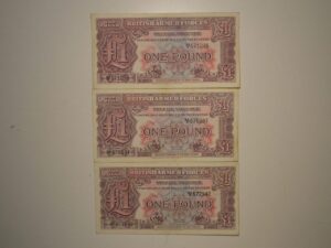 Great Britain) 1 Pound - 1950 / Cédulas de guerra das forças armadas Britânicas / Mbc / ce02