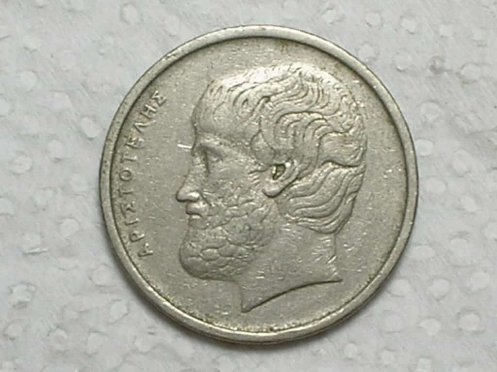 | Casa do Colecionador Grecia) 5 Drackmai - 1976 /1982 / 1998 + 10 Drackmes - 1998 = Aristotle / Co-Ni / - Mbc/Sob / box4