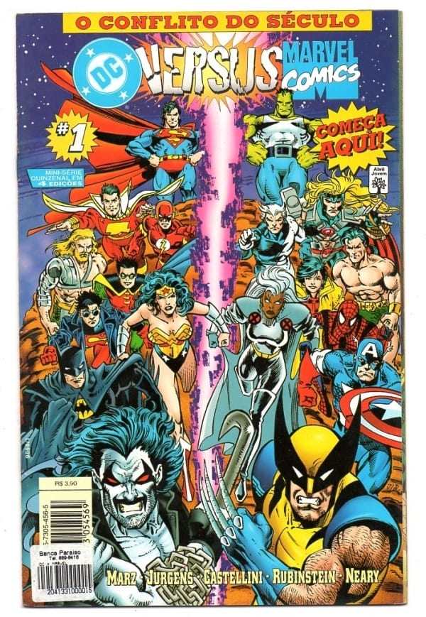 | Casa do Colecionador Hq Gibi - DC Versus Marvel - Nº 1 - 1º Série - 1997