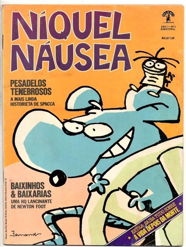 Hq Gibi Niquel Nausea - Ano I Nº 3 - Palhaço Editoral - 1989 - Formatão