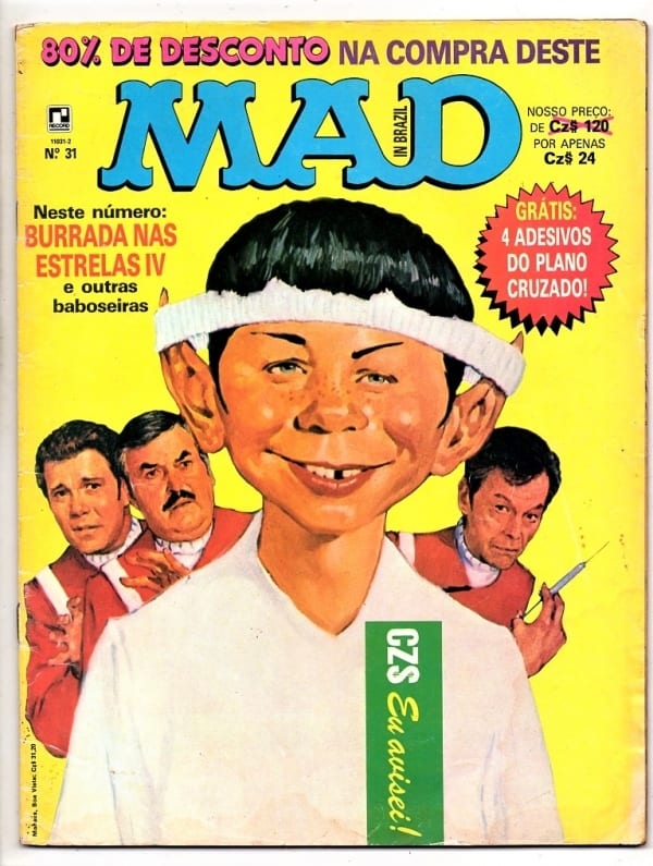 | Casa do Colecionador Hq Gibi Revista Mad - Nº 31 - Editora Record