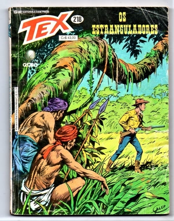 | Casa do Colecionador HQ - Gibi - TEX Nº 218 - 2 Serie - Editora Globo - Os Estranguladores - 1987