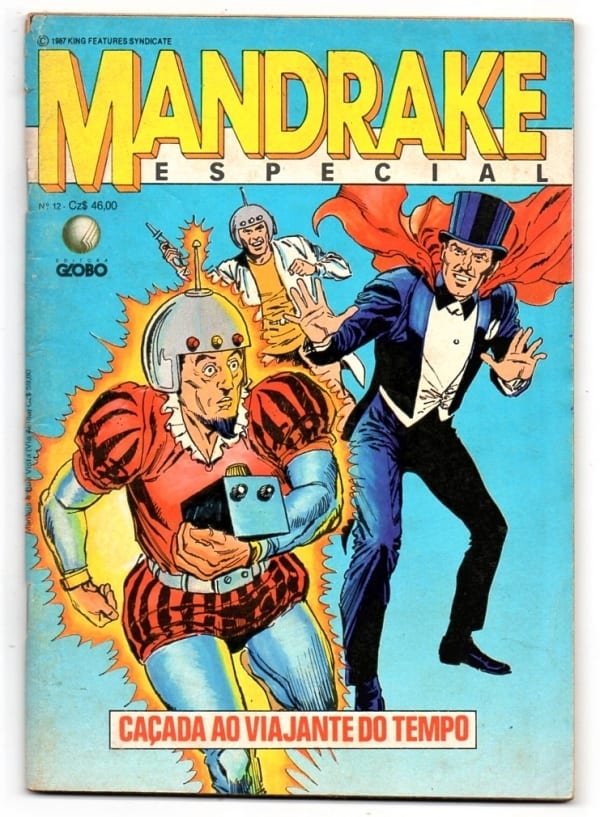 | Casa do Colecionador Hq - Mandrake Especial - N° 12 - Caçada ao Viajante do Tempo - Editora Globo - 1988