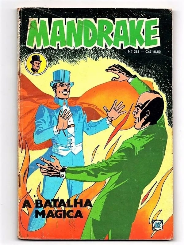 | Casa do Colecionador Hq Mandrake Nº 288 - Colorido - RGE - 1980 - Formatinho