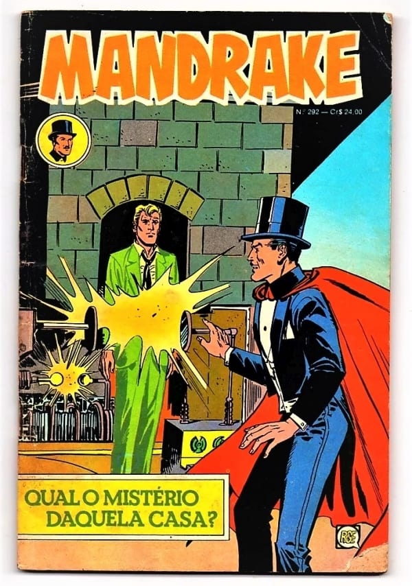 | Casa do Colecionador Hq Mandrake Nº 292 - Colorido - RGE - 1980 - Formatinho