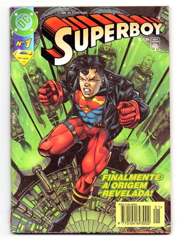 | Casa do Colecionador Hq Superboy - Finalmente a Origem Revelada - Nº 1 - Abril Jovem - 1996