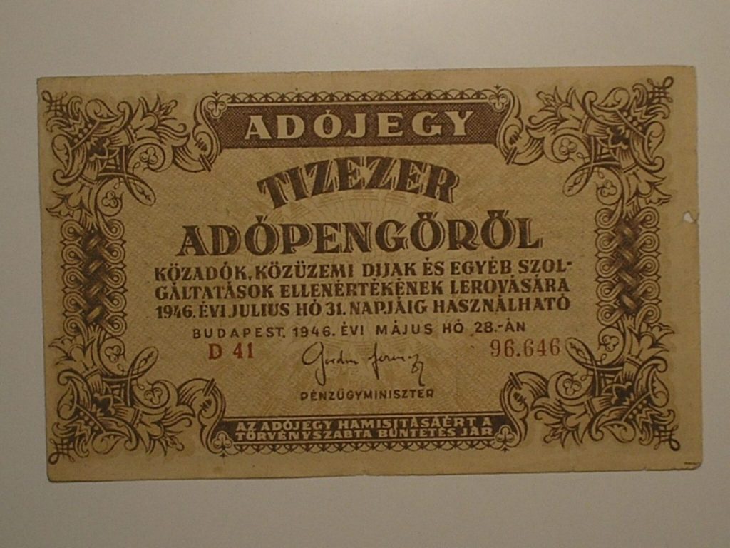 Hungria) 10.000 Trzezer Adopengo - 1946 / Pick 143 / Mbc / Budapest / 96.646