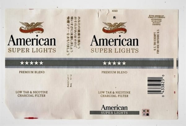 | Casa do Colecionador Maço Carteira Embalagem Cigarro American Super Lights - Usa