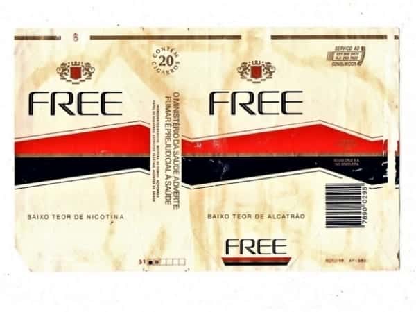 | Casa do Colecionador Maço Carteira Embalagem Cigarro Free - Brasil