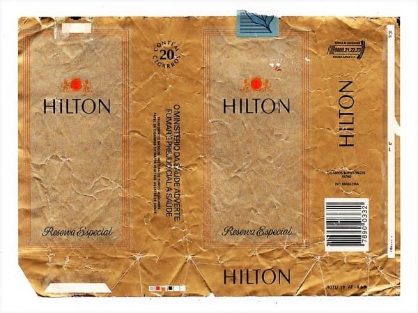 | Casa do Colecionador Maço Carteira Embalagem Cigarro Hilton Reserva Especial - Brasil