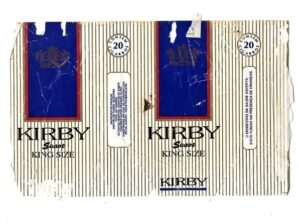 Maço Carteira Embalagem Cigarro Kirby Suave - Brasil