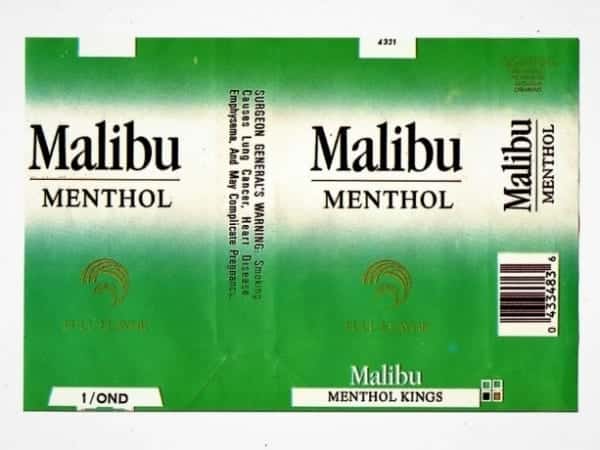 | Casa do Colecionador Maço Carteira Embalagem Cigarro Malibu Menthol - USA