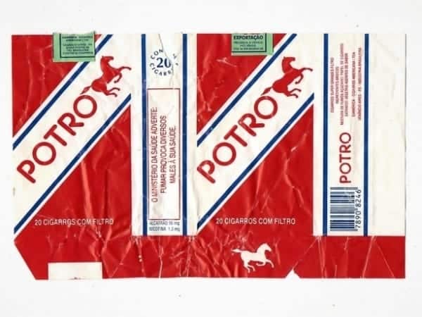 | Casa do Colecionador Maço Carteira Embalagem Cigarro Potro - Brasil