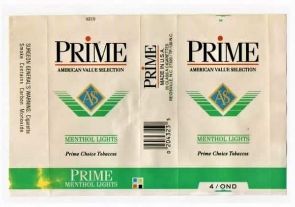 | Casa do Colecionador Maço Carteira Embalagem Cigarro Prime Menthol Lights - Usa