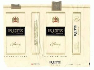 Maço Carteira Embalagem Cigarro Ritz Slim Suave - Paraguai