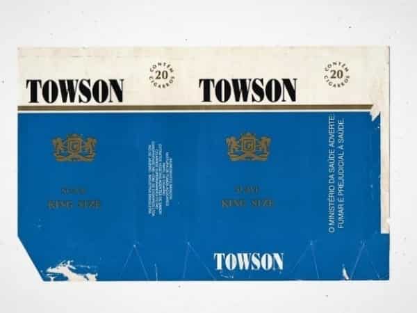 | Casa do Colecionador Maço Carteira Embalagem Cigarro Towson King Size Suave - Brasil