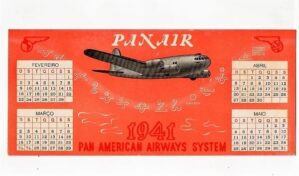 Mata Borrao Propaganda Antiga Panair do Brasil - Rosa - Anos 40 - Blotter