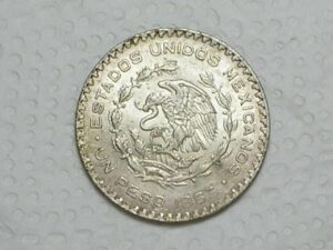 México) 1 Peso - 1963 = Morelos / Data Escassa / Raro no Estado S/Fc - Prata / Cod. 240
