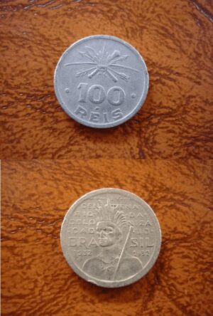 MOEDA 100 RÉIS 1932 COMEMORATIVA .