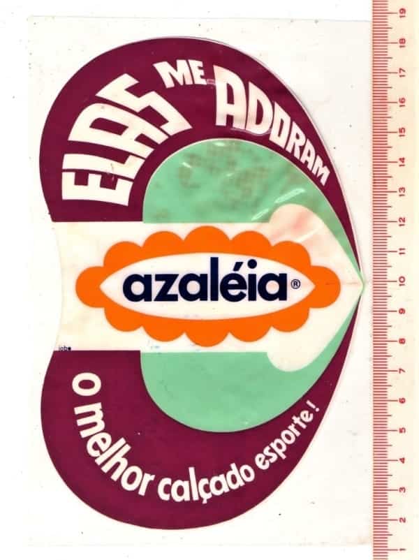 | Casa do Colecionador Plastico Adesivo Calçados Esportivos Azaléia - Sandálias - Anos 70