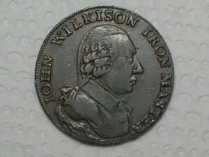 Raríssimo token da Inglaterra de John Wilkison Iron Master de 1792 / 10,90 g. em Cobre com 29 mm / muito procurada - Rara / Cod. 260
