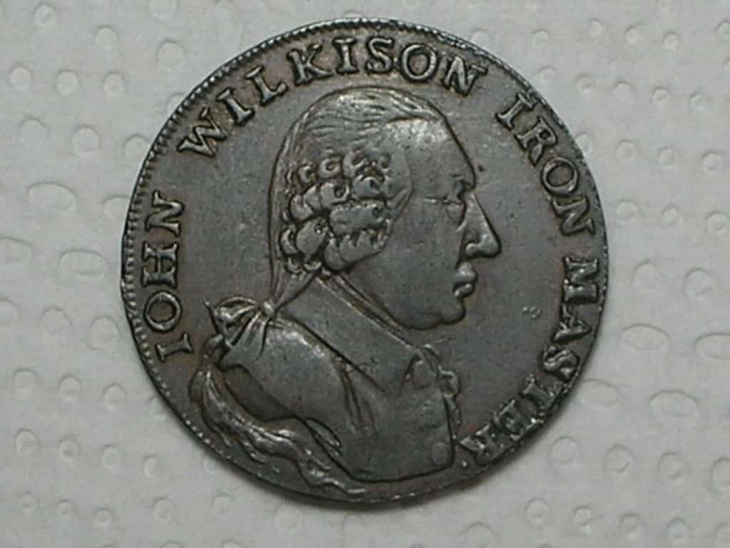 | Casa do Colecionador Raríssimo token da Inglaterra de John Wilkison Iron Master de 1792 / 10,90 g. em Cobre com 29 mm / muito procurada - Rara / Cod. 260