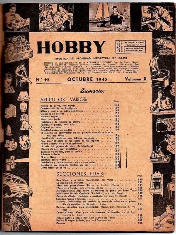 | Casa do Colecionador Revista Hobby Argentina Nº 111 - Outubro 1945