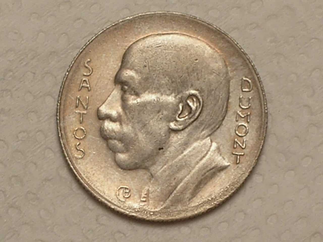 | Casa do Colecionador Santos, Letras Duplas) 5.000 Réis - 1936 / Prata - Mbc/S - Cod. 370.1