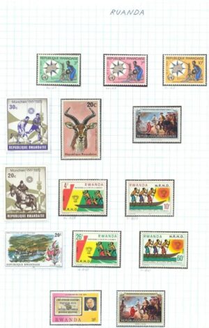 SELOS DE RUANDA LOTE 82.