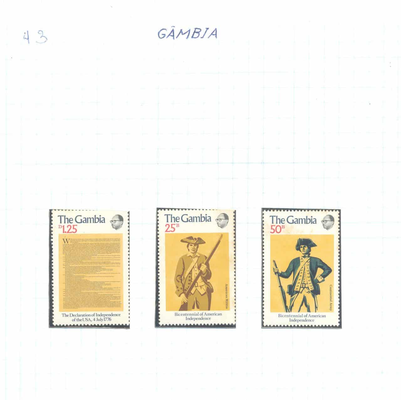 SELOS GÂMBIA LOTE 43 .