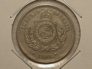 Soberba) 100 Réis - 1888 / Níquel do Império / *Raro no Estado / Cod. 870.1