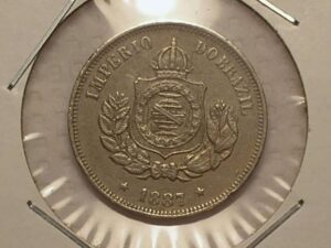 Soberba) 50 Réis - 1887 / Fundo Linhado - Império / Cod. 870.4