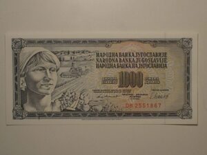 Yugoslavia) 1.000 Dinara - 1981 / Escassa / Flor de Estampa / ce02