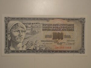 Yugoslávia) 1.000 Dinara - 1981 ... Flor de Estampa / ce01