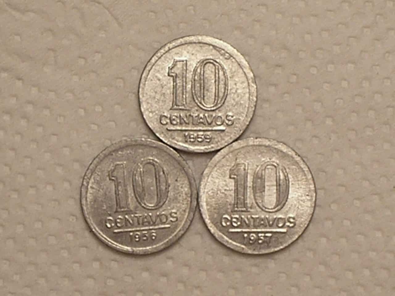 | Casa do Colecionador 10 Centavos - 1956 / 1957 / 1959 ... Sob/Flor / cod. 760.1