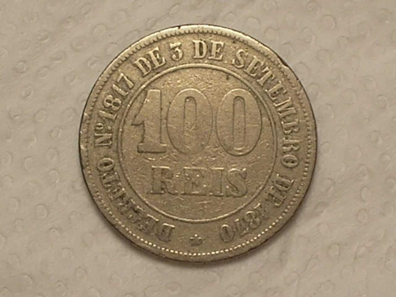 | Casa do Colecionador 100 Réis - 1871 ... Níquel do Império /cod. 600.2