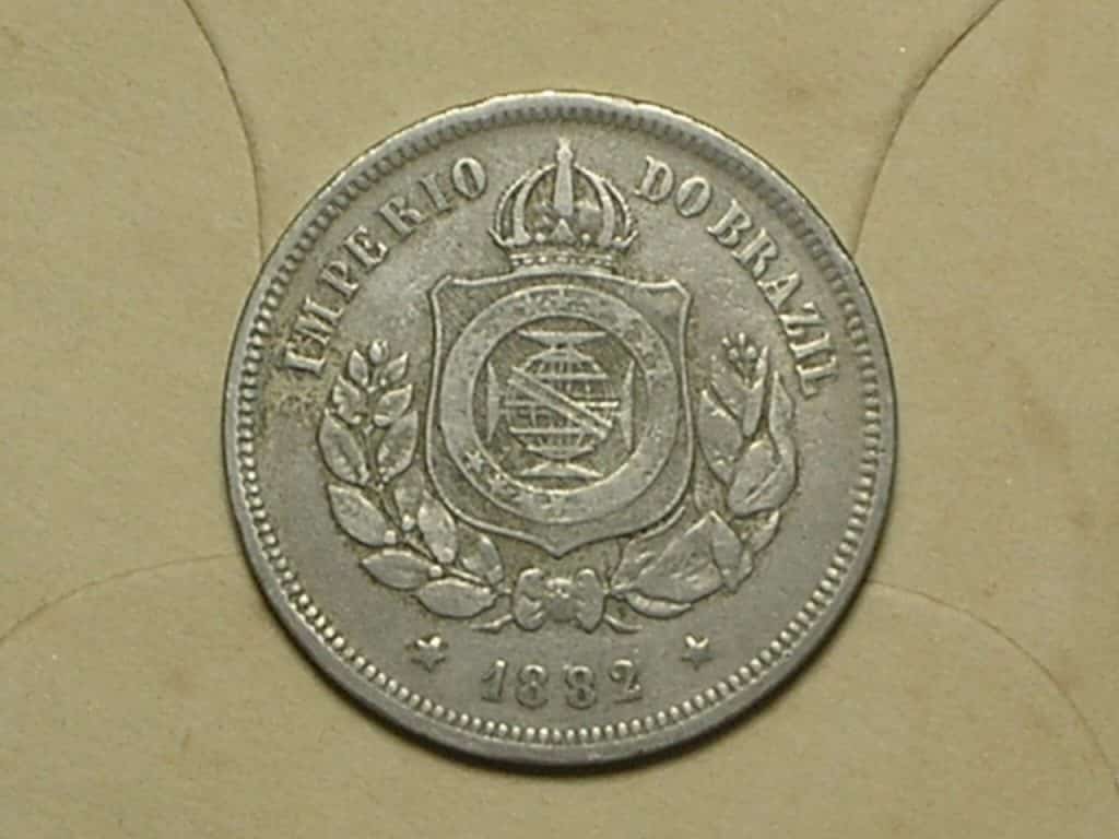 | Casa do Colecionador 100 Réis - 1882 / Império do Brasil / Mbc / cod. 700