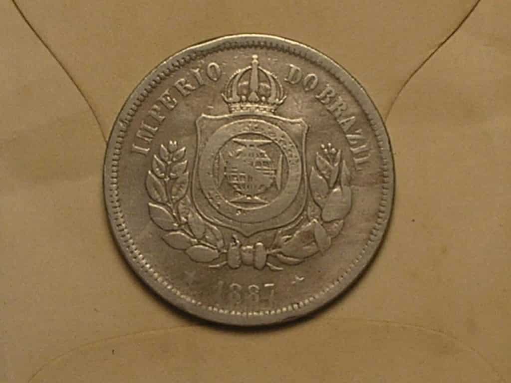 | Casa do Colecionador 100 Réis - 1887 / Império do Brasil / cod. 700