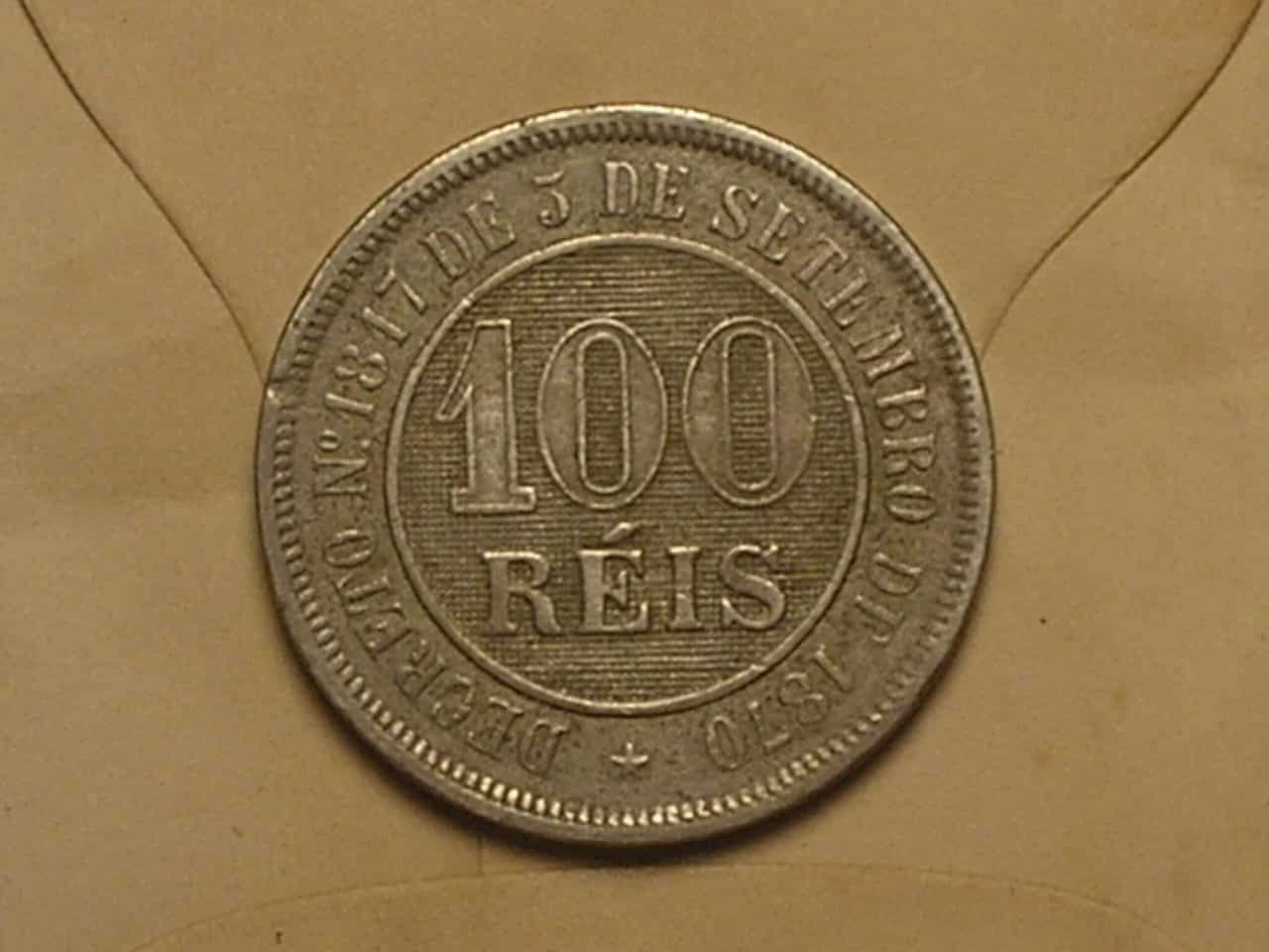 | Casa do Colecionador 100 Réis - 1888 / Império do Brasil / Mbc bonita / cod. 700