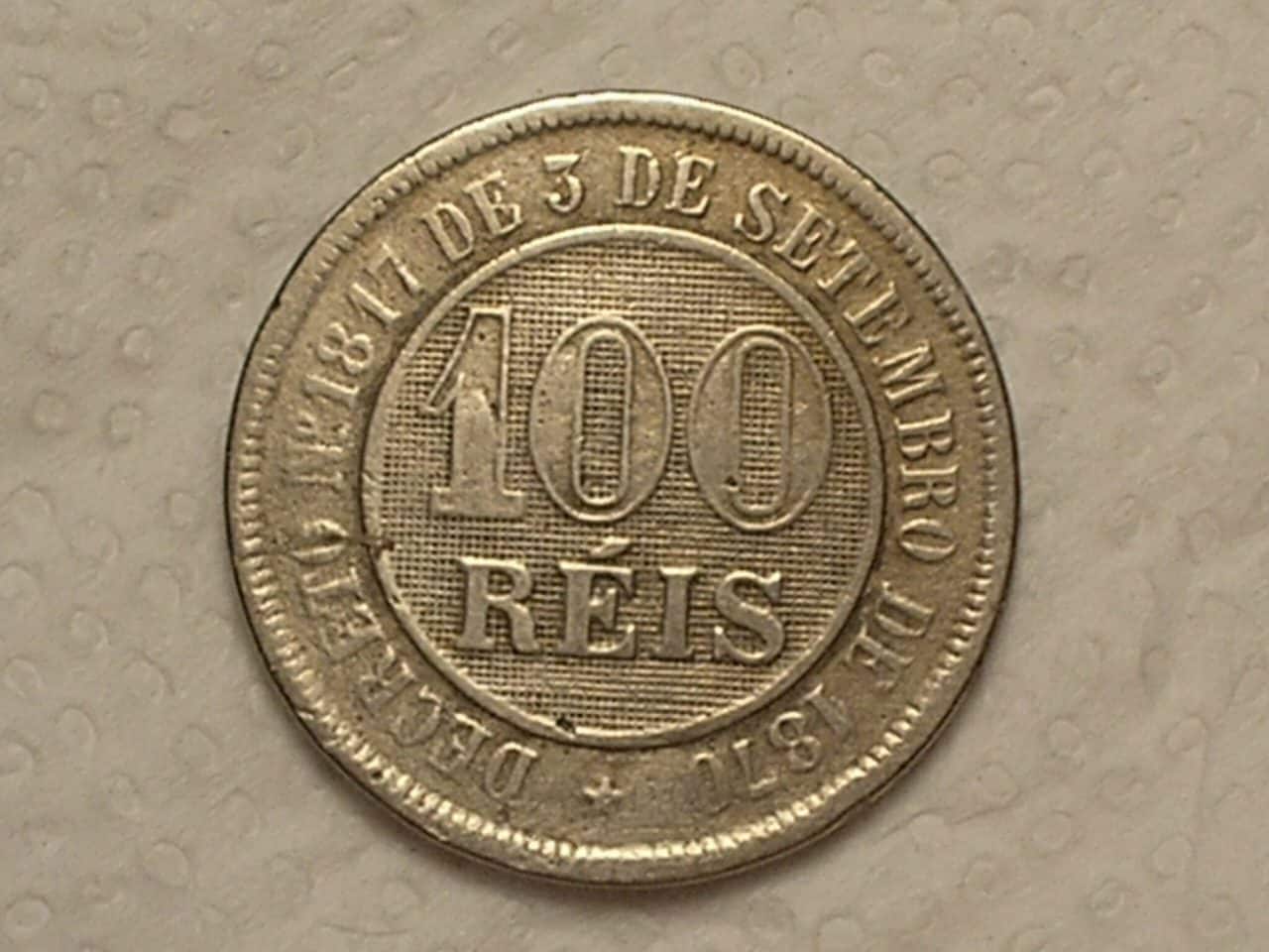| Casa do Colecionador 100 Réis - 1888 / Império do Brasil / Mbc / cod. 600.2
