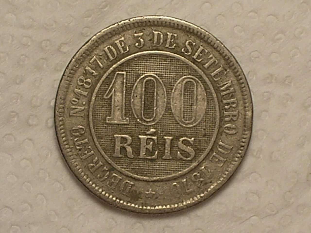 | Casa do Colecionador 100 Réis - 1888 / Império do Brasil / Mbc / cod. 600.4
