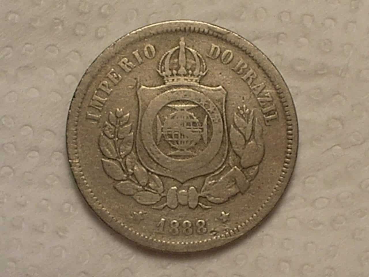 | Casa do Colecionador 100 Réis - 1888 / Império do Brasil / Mbc / cod. 600.6